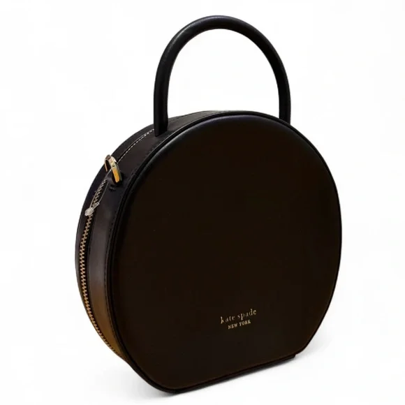 Kate Spade - Like New - Andi Black Leather Canteen Handbag w crossbody strap - Picture 9 of 10